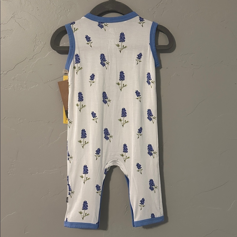 Kyte Baby Sleeveless Romper- Periwinkle Bluebonnet - Picture 4 of 4